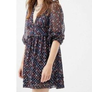 NWT Urban Outfitters Blue Sparkly Long Sleeve Dress